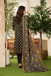 Lime Light Black – Digital Printed Chamki Lawn Shirt with Dupatta & Trouser (U2502)